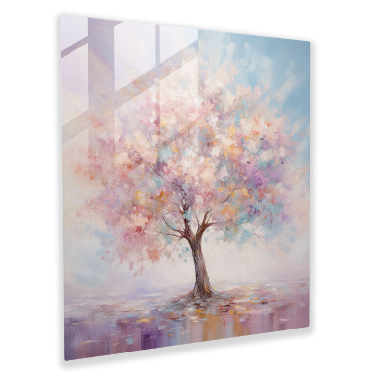 Leinwandbild Baum des Lebens - Impressionistische Wandkunst - Baum des Lebens Wandkunst Leinwandwandkunst Pastellfarben.