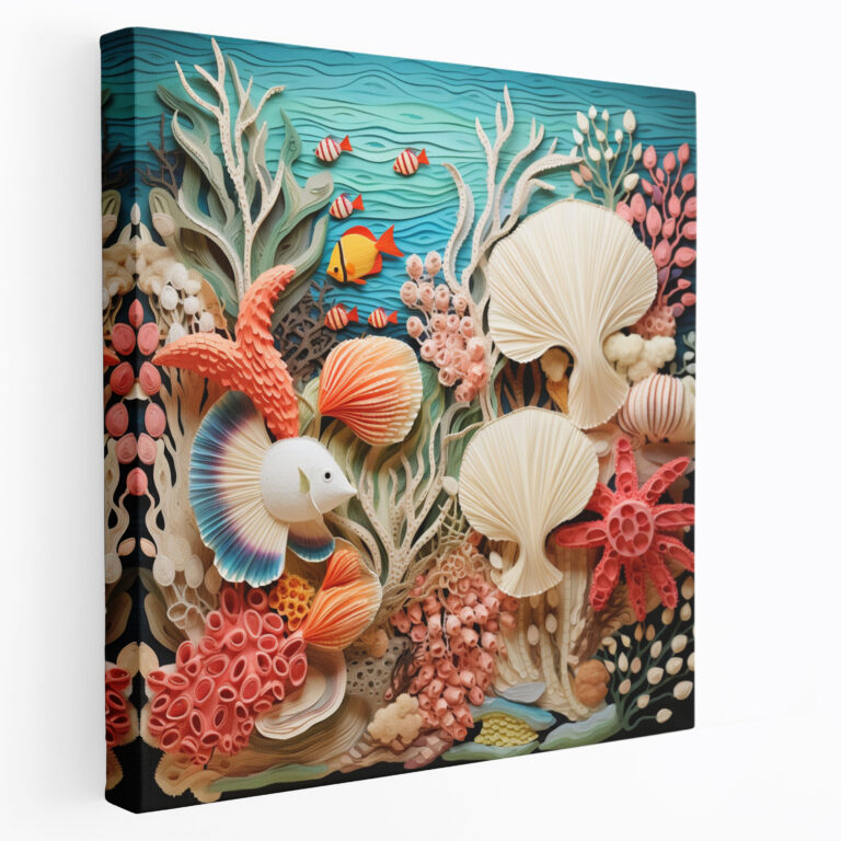 Unterwasserparadies Wandkunst - Tropisch Leinwandbild Wandkunst