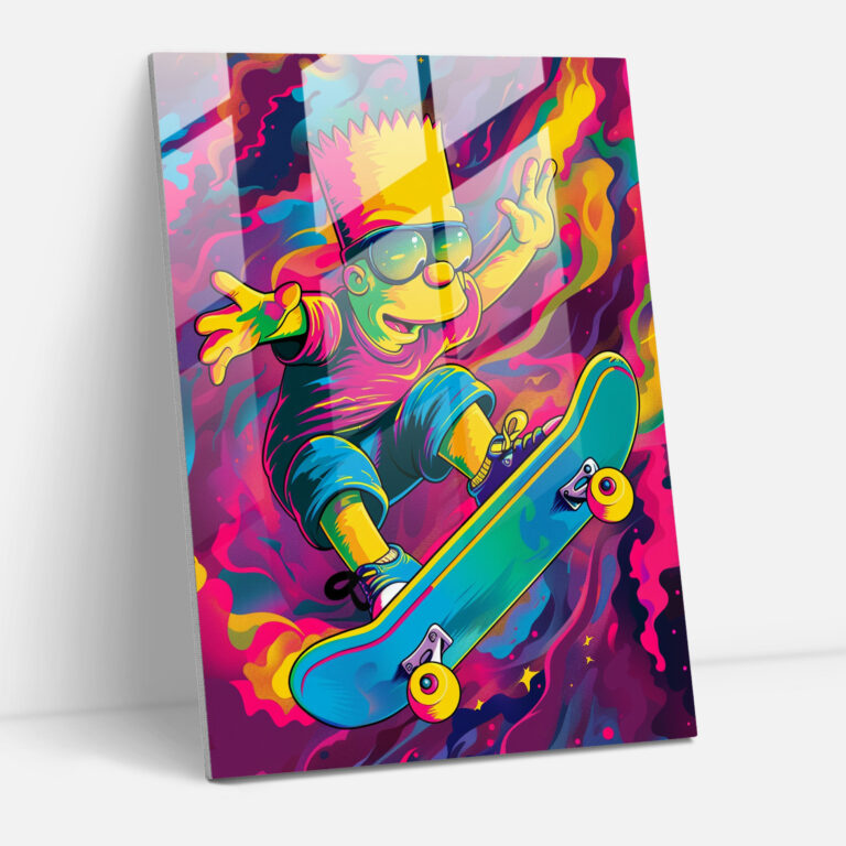 Glasbild Die Simpsons - Glasbild Glas Kunst Wanddekoration Abstrakt