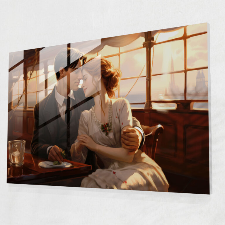 Titanic Glasbild - Verbotene Liebe Wanddekoration Glaskunst