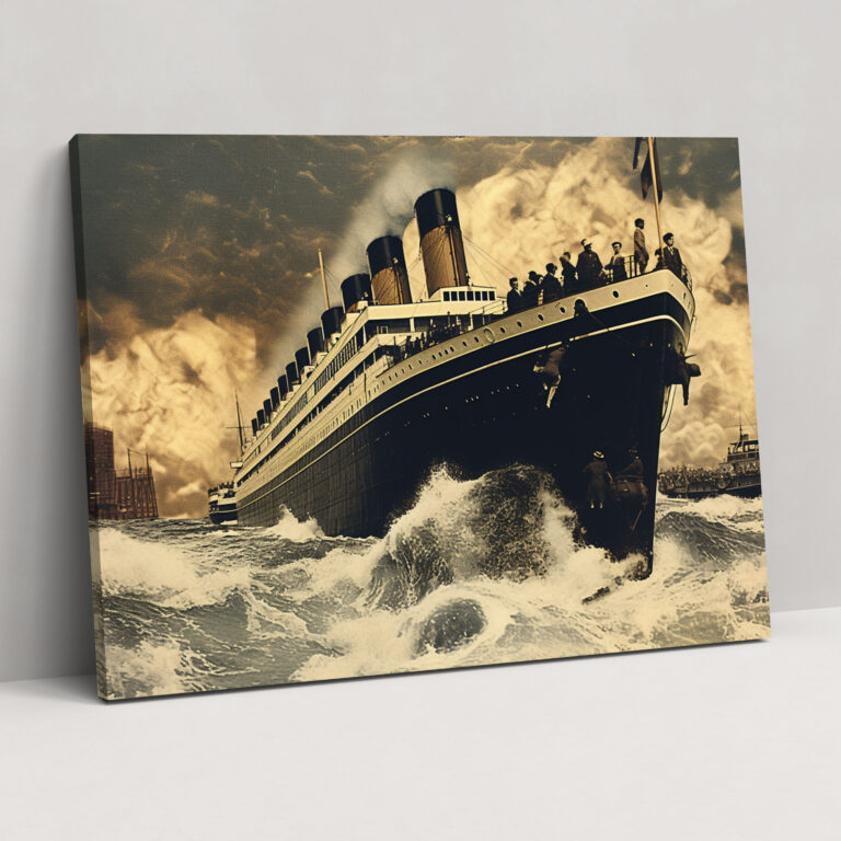 Titanic Wandkunst - Moderne Collage-Kunst - Titanic Wanddekoration Nostalgie Collage-Kunst
