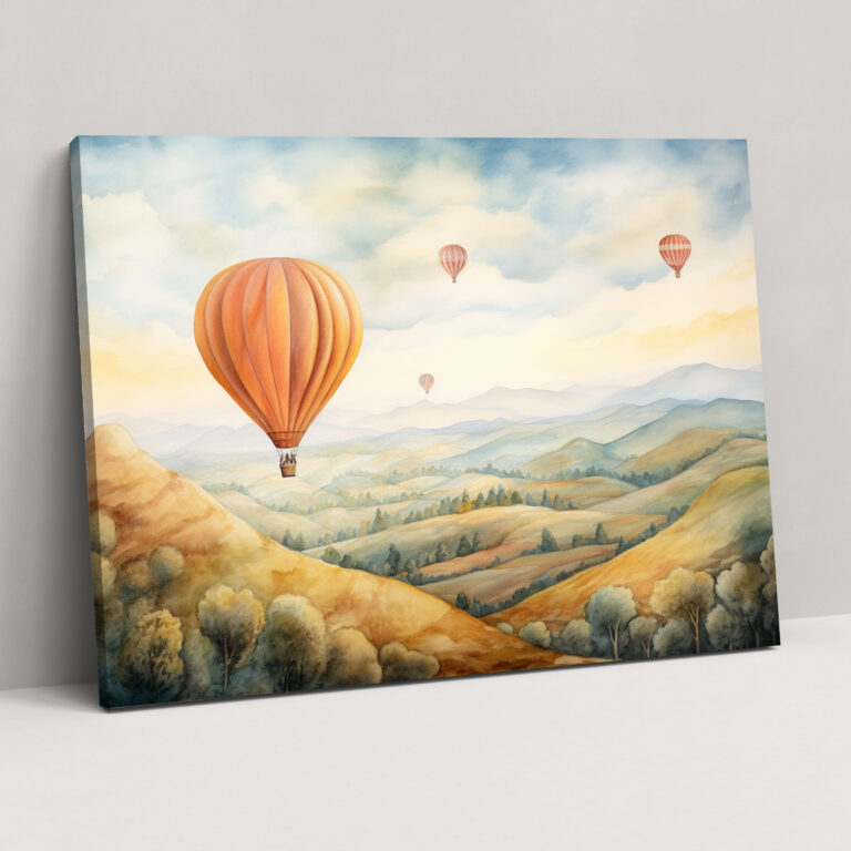 Leinwandbild - Traumhafter Heißluftballon - Reise Wohnkultur Leinwandbild