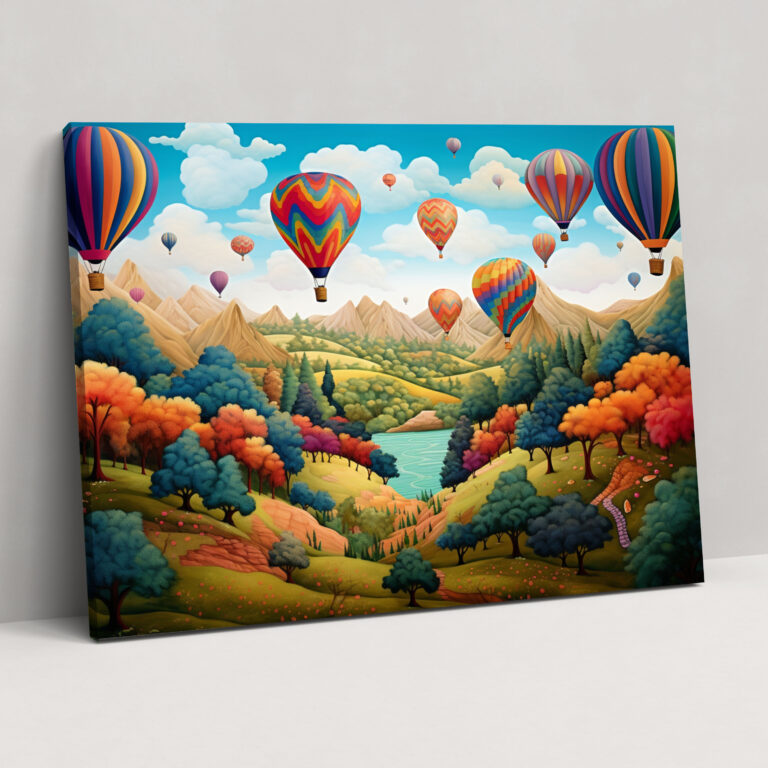 Wandkunst für reisende Träumer - Leinwandbild entspannte Atmosphäre verträumte Illustration Wanddekoration