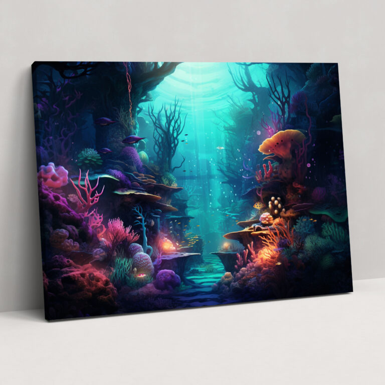 Aquatic Dreams Wandkunst - Reisen Mystische Unterwasserwelt Surreale digitale Kunst Fantasie