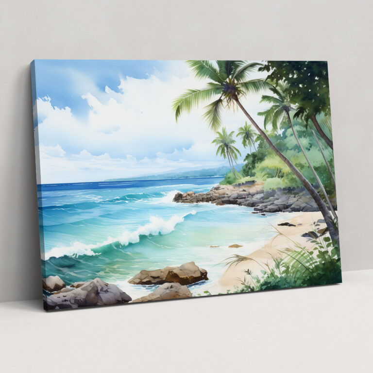 Tropischer Strand Leinwandbild - Reise Wanddekoration Leinwandkunst