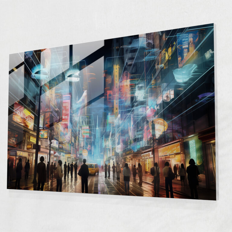Moderne Kunst auf Reisen - Glasbild Glas Kunst Dekoration für Zuhause