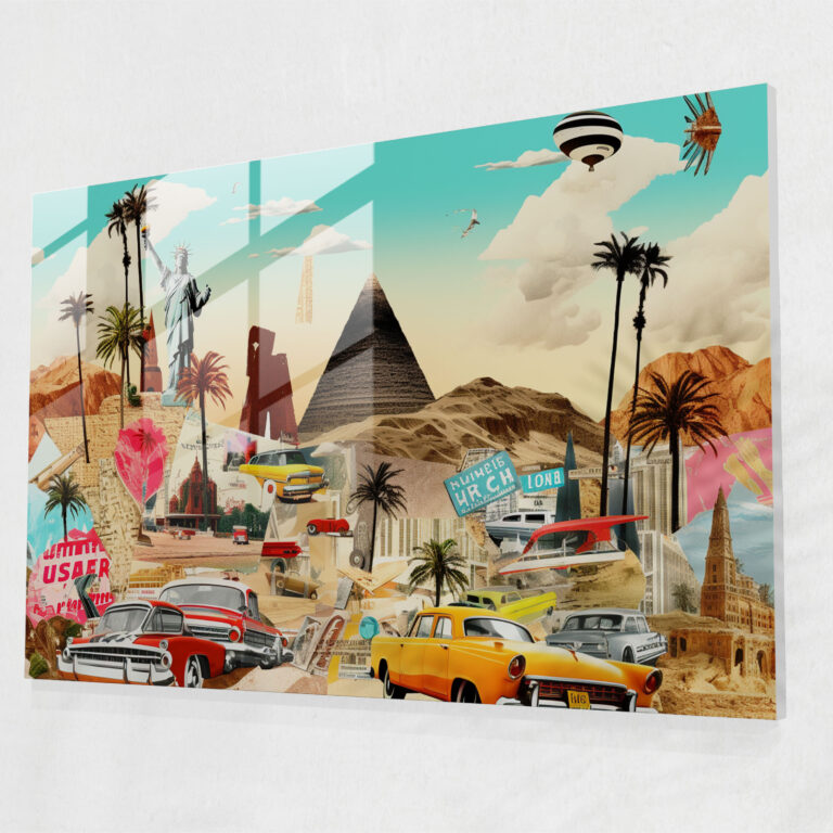 Glasbild Reise - Abenteuer Moderne Kunst
