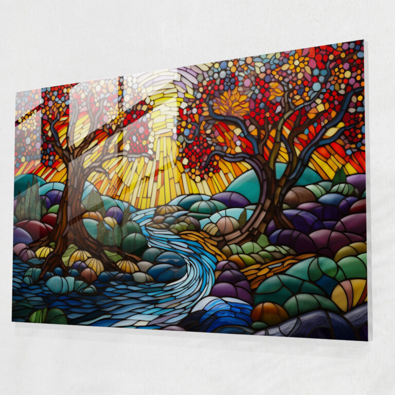 Stained Glass Art Zen Garden - Zen Garden Home Dekoration Glaswandkunst