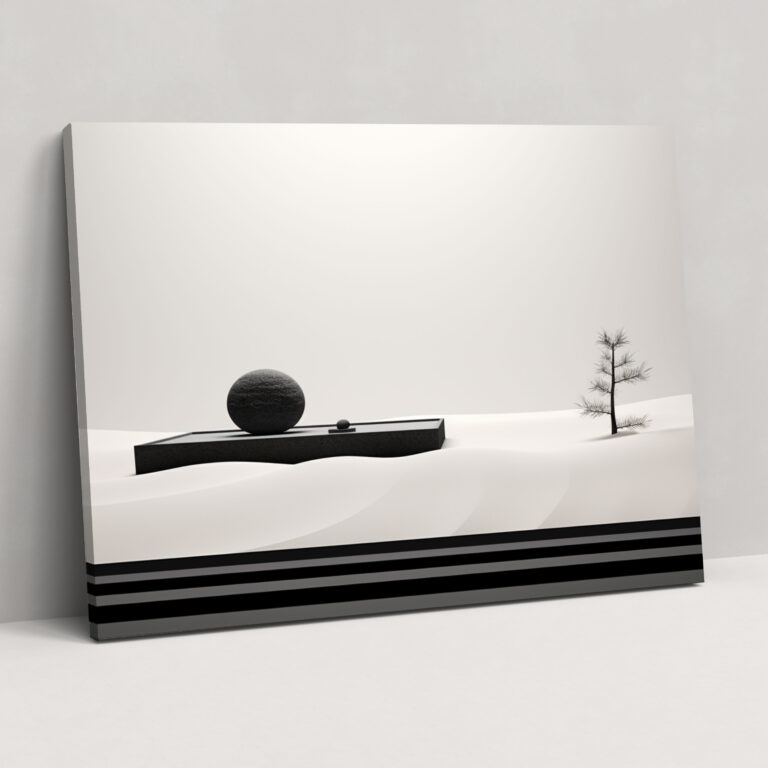 Zen-Garten Wandkunst - Der Zen-Garten Einfachheit Leinwandbild