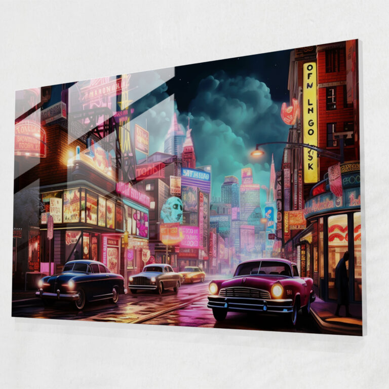 Glasbild Vereinigte Staaten von Amerika Karte - Glaswandkunst Wanddekoration Glas-Kunst