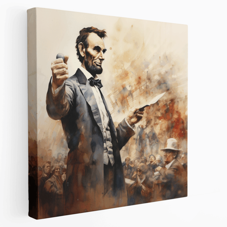 Wasserfarben Leinwandbild der Gettysburg Address