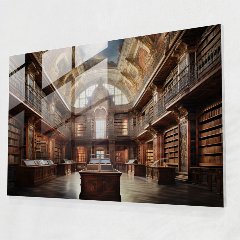 Glasbild: Vatikanische Apostolische Bibliothek - Vatikan Glas Kunst Glas Wandkunst