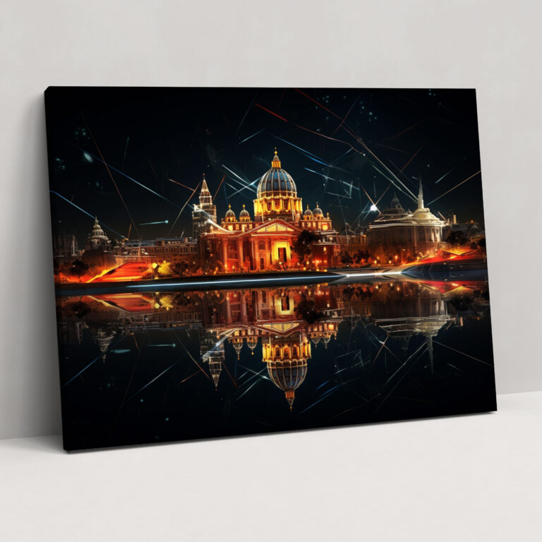 Futuristisches Leinwandbild von St. Peter's Basilica - Vatikan Wohn-Deko Wandkunst
