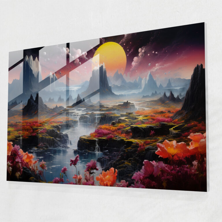 Vulkan Glasbild - Wohnkultur Dekoration Zuhause Glasbild