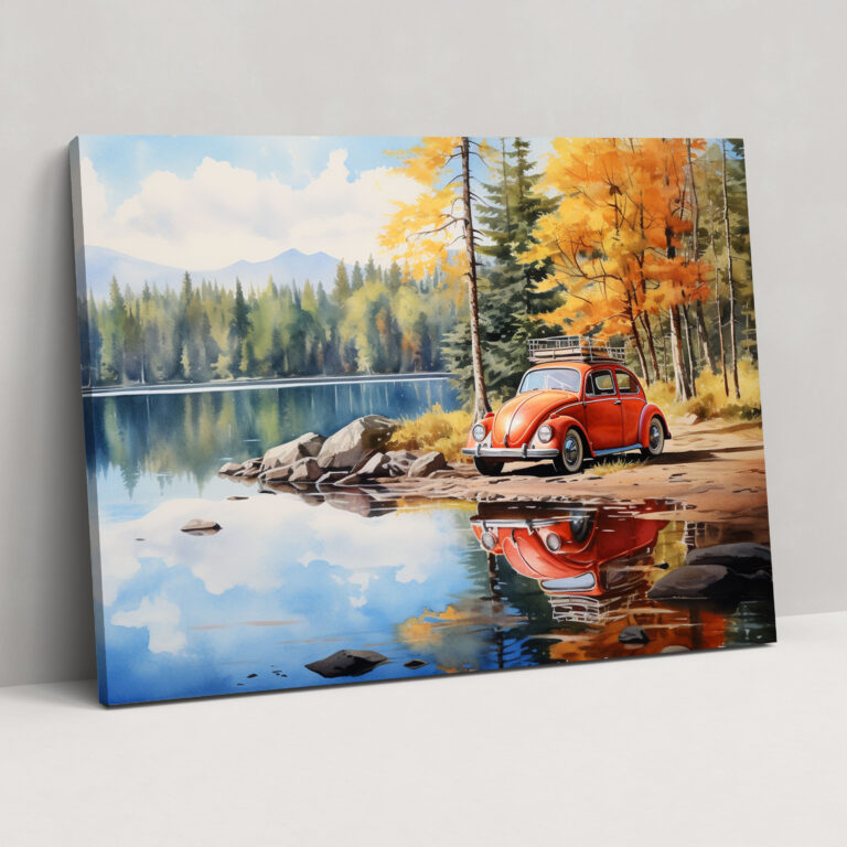 Volkswagen Beetle Leinwandbild - Wohnkultur Wanddekoration
