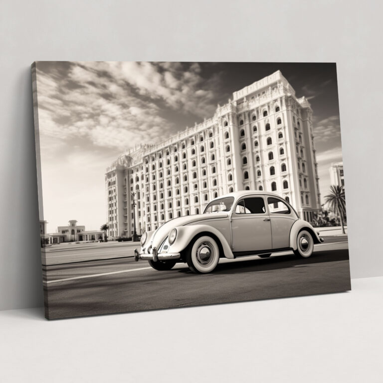Volkswagen Käfer Wandkunst - Nostalgie Leinwandbild