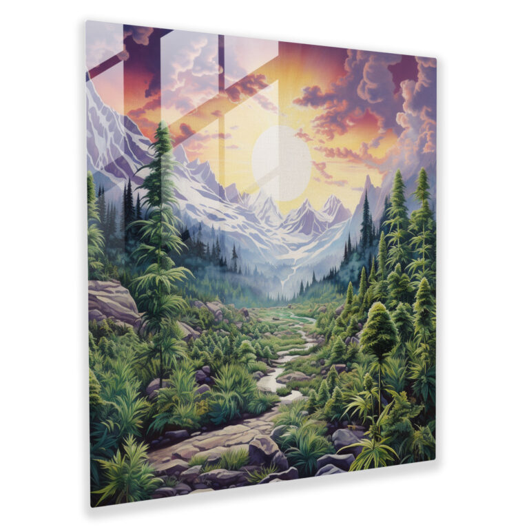 Glasbild Natur-Weed - Unkraut Wanddekoration Glaswandkunst Glaskunst