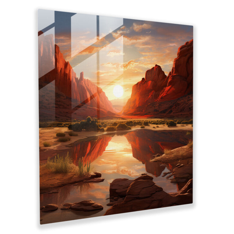 Glasbild 'Serenity of the West - Sonnenuntergangsmirage'
