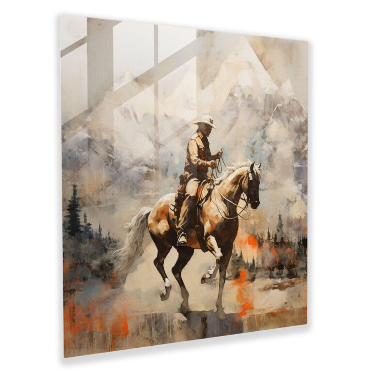 Moderne Glasbild-Dekoration mit künstlerischem Flair