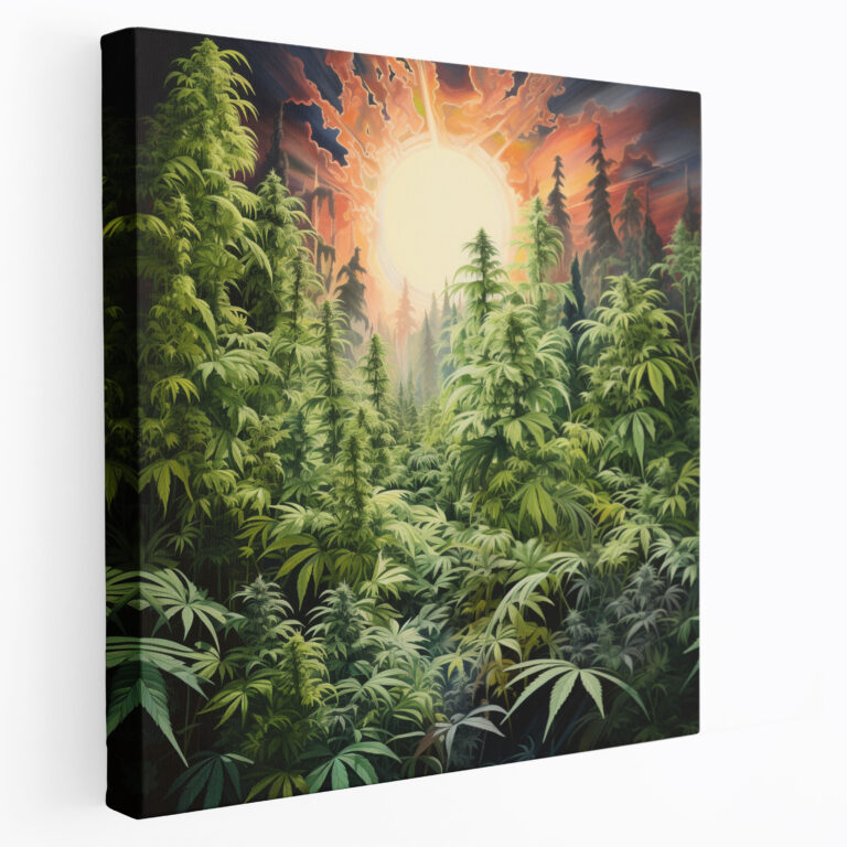 Weed Wald Leinwandbild - Home Dekoration Leinwandbild