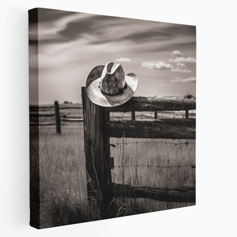 Leinwandbild Cowboy Hut in zeitlosem Design