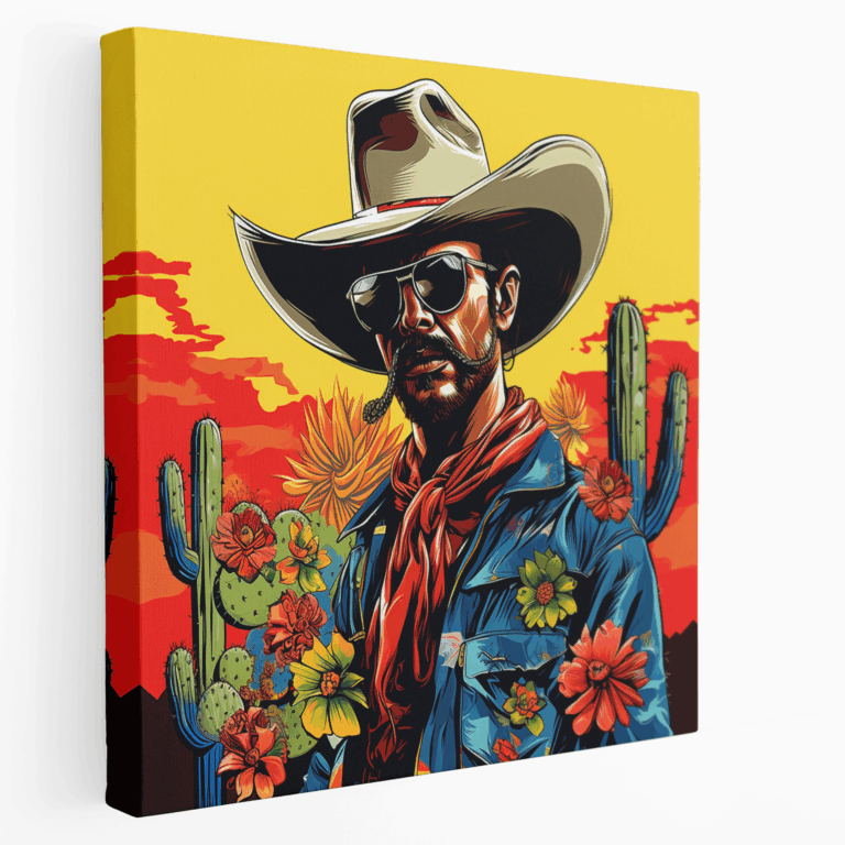 Lebendiges Cowboy Spirit Leinwandbild