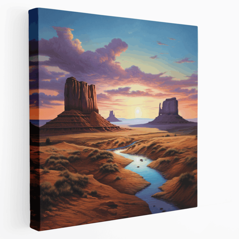 Leinwandbild Morgendämmerung in Monument Valley