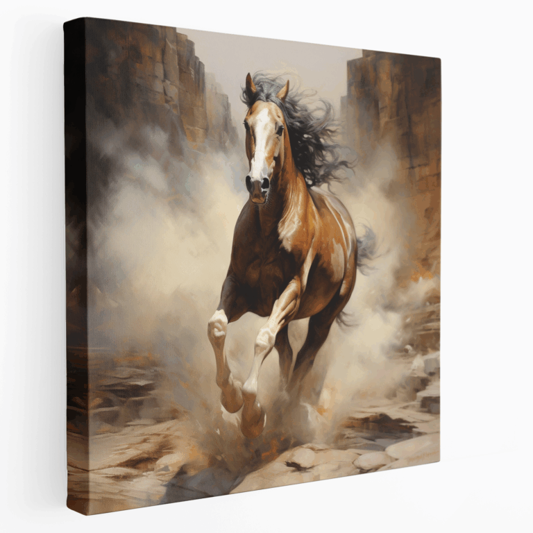 Leinwandbild Wild Horse Canyon Ölgemälde