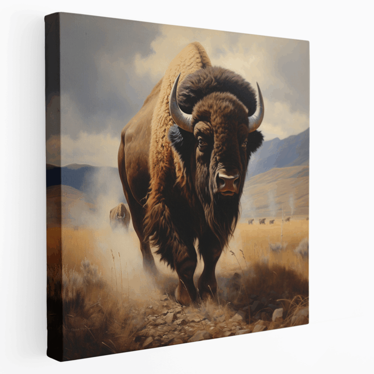 Erhabenes Bison-Prärie Leinwandbild