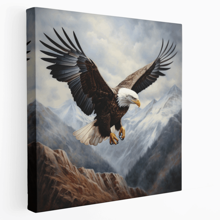 Majestätisches Adlerberg Leinwandbild