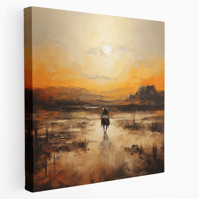 Moderne Wüstenreiter Leinwandbild