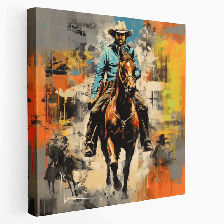 Leinwandbild mit Graffiti Cowboys