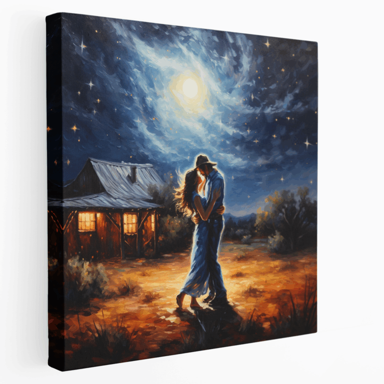 Romantisches Ranch-Motiv Leinwandbild