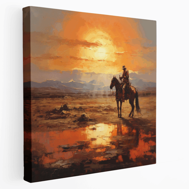 Leinwandbild Western Sunset
