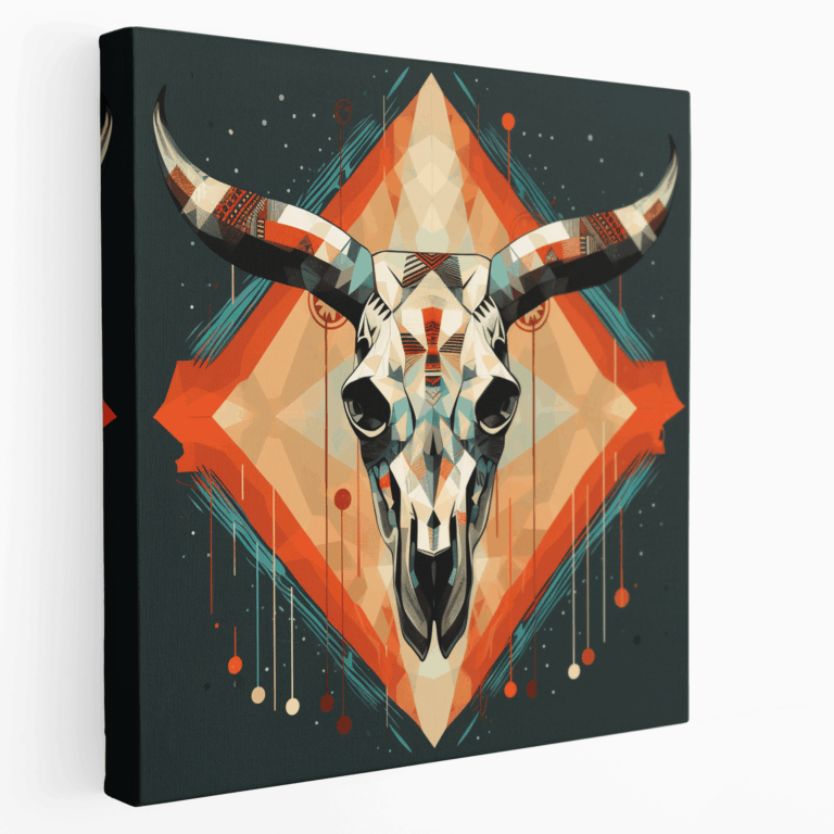 Prächtiges Longhorn Leinwandbild