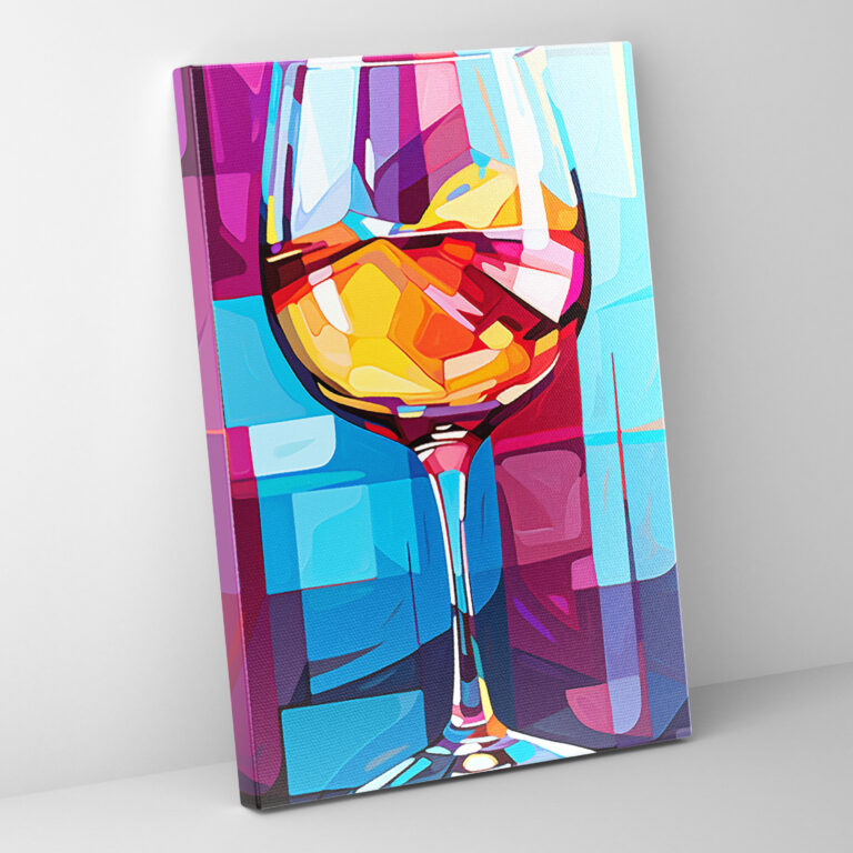 Wein Leinwandbild - Wein Wein Leinwandbild kühne Formen Leinwand