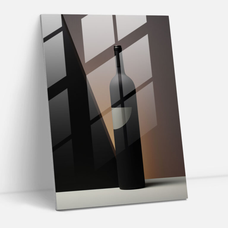 Weinleseglas Leinwandbild - Wein Typografie Moderne Kunst Wanddekoration