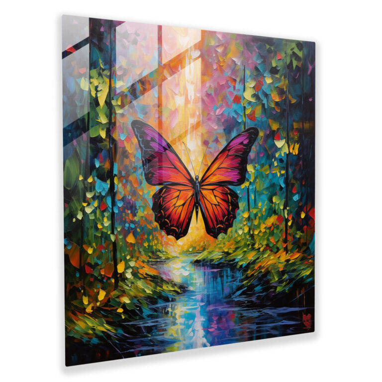 Glasbild Wildlife - Tierwelt Glas Wandkunst Wohnkultur Schmetterling