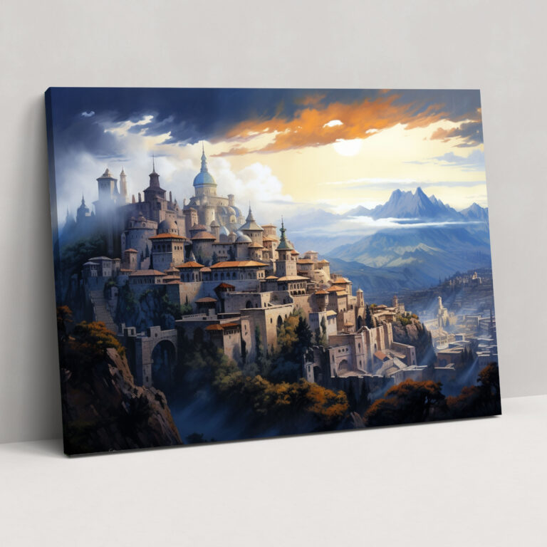 Wandkunst Weltkarte - Leinwandbild Wanddekoration Weltkarte