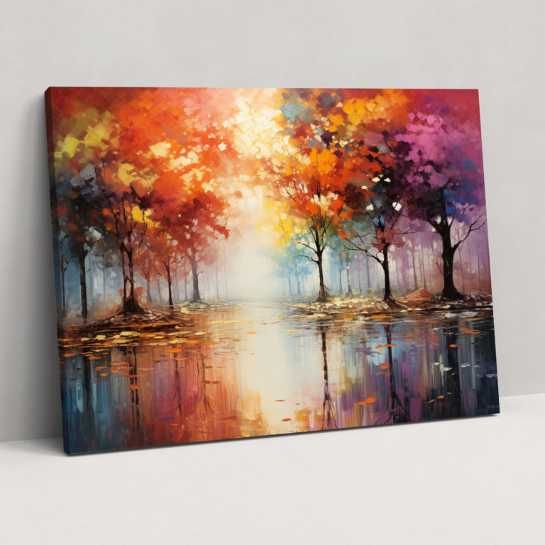 Weltkarte im impressionistischen Stil Leinwandbild - Weltkarte Monets Stil Dekoration für Zuhause
