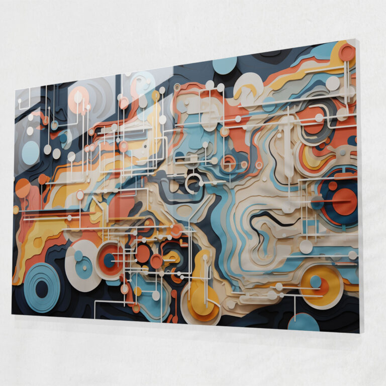Weltkarte 2 Glasbild - Formen Weltkarte 2 Glasbild