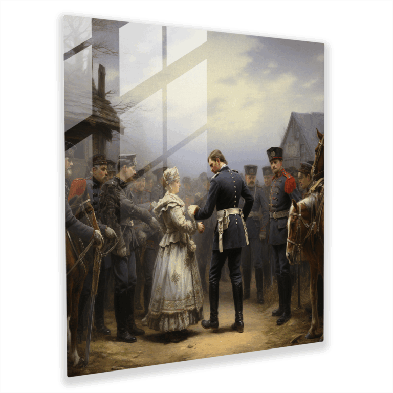 Gefühlsbetontes Glasbild - Abschiedliche Reflexionen - Glaswandkunst Wohnraumdekoration Wanddekoration Glasbild Glaskunst