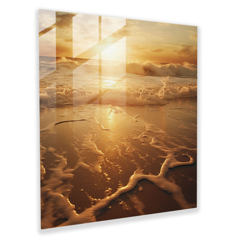 Zen Ätherisches Strandglasbild - Zen Strandlandschaft Modern Art
