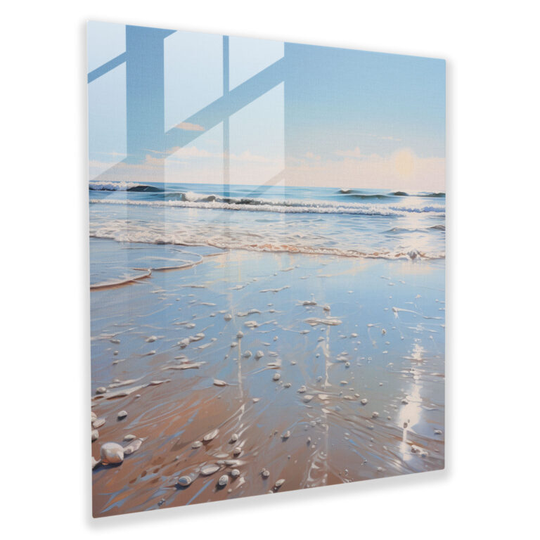 Zen Strandglas Druck - Zen Glas Kunst Glasbild