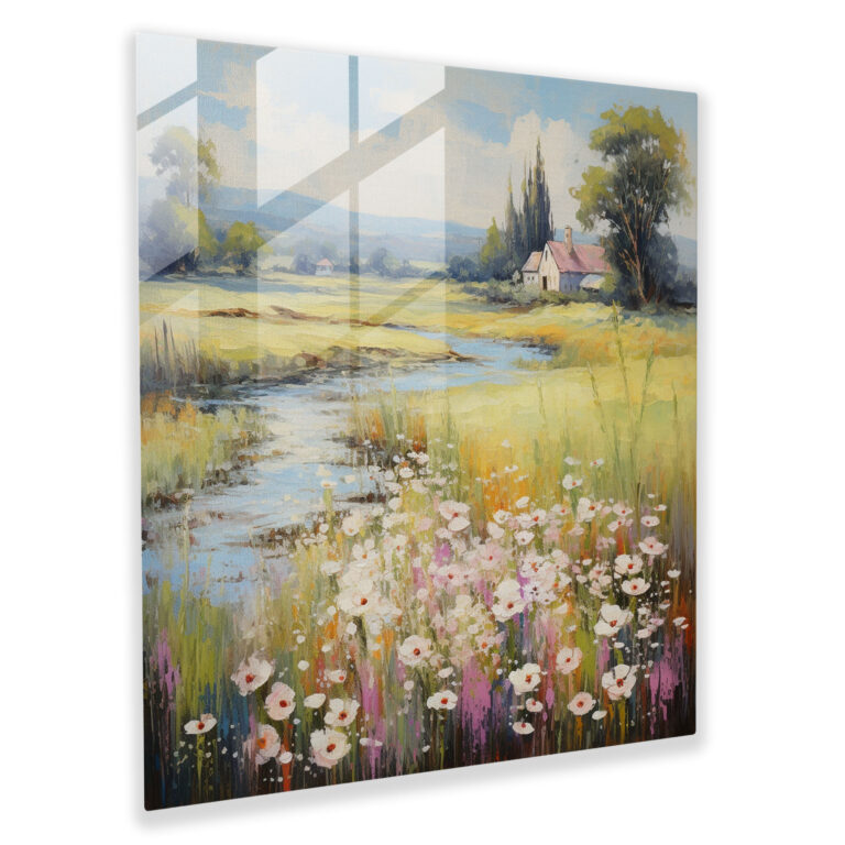 Cool Countryside Glass Print - Cool, Home Decoration, Cool, Tranquil