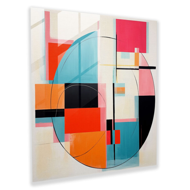 Cool Geometric Glass Print - Cool, Clean Lines, Glass Wall Art, Glass Art