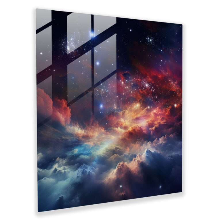 Cool Celestial Glass Print - Cool, Cool, Wall Decoration, Glass Art