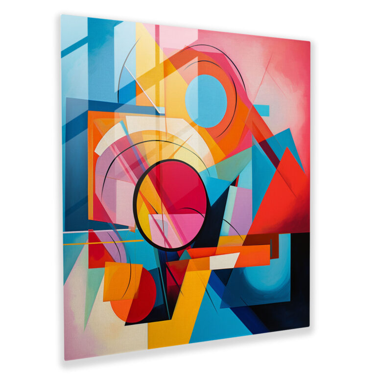 Cool Geometric Glass Print - Cool, Wall Decoration, Glass Art, Modern Art