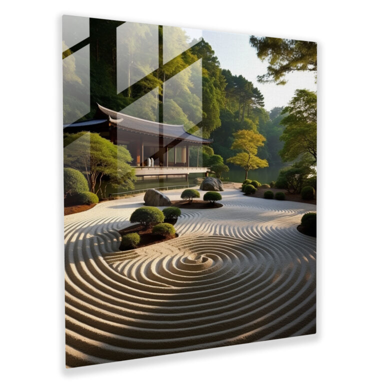 Cool Zen Glass Print - Cool, Peaceful, Tranquility, Home Decoration