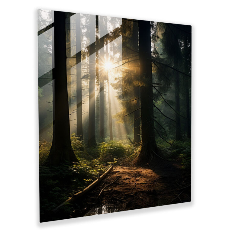 Cool Nature Glass Print - Cool, Forest, Wall Decoration, Modern Art